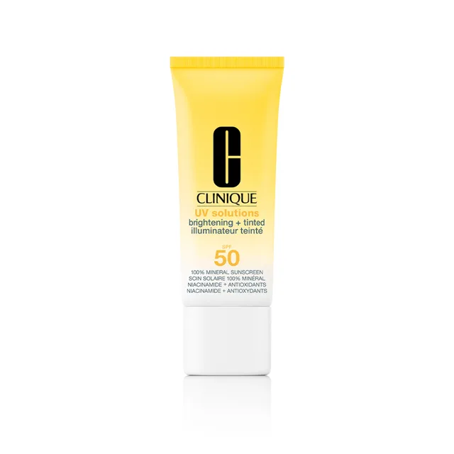 CLINIQUE UV Solution brightening + tinted SPF 50 tinted minerální opalovací krém na obličej 40 ml
