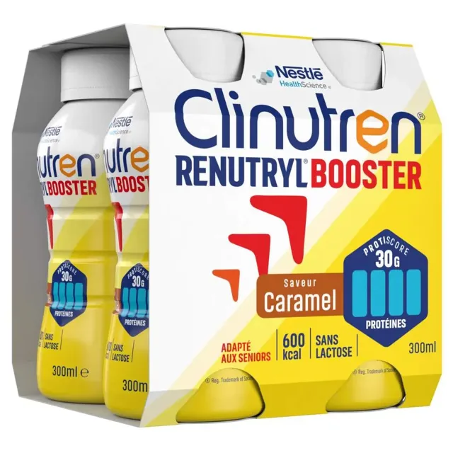 CLINUTREN RENUTRYL BOOSTER KARAMELOVÁ PŘÍCHUŤ POR SOL 4X300ML