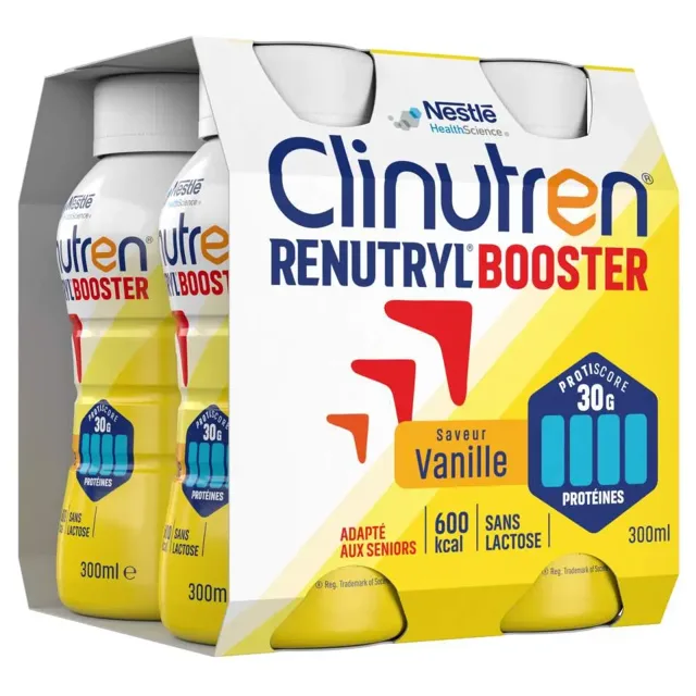 CLINUTREN RENUTRYL BOOSTER VANILKOVÁ PŘÍCHUŤ POR SOL 4X300ML
