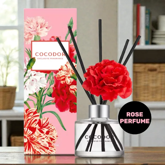 COCODOR - Carnation Diffuser Rose Perfume - Difuzér s karafiátem a vůní růže - 120 ml