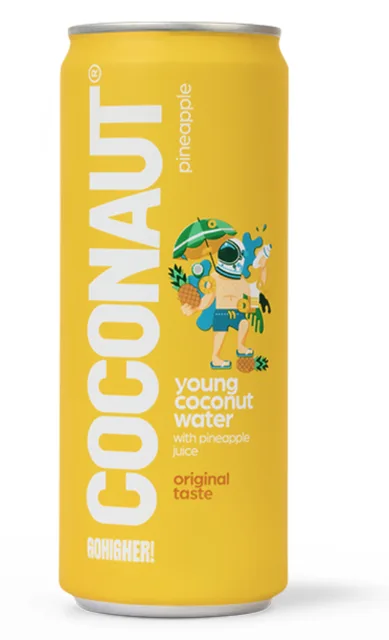 Coconaut Pure Young Coconut Water, kokosová voda s ananasem , 320 ml
