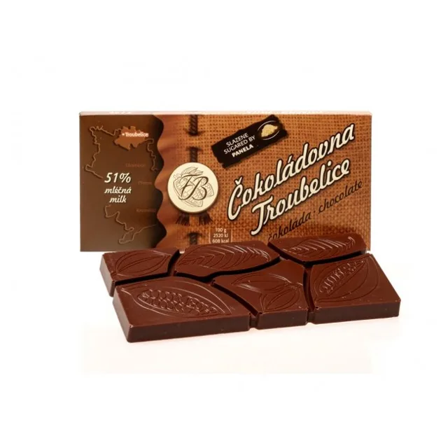 Čokoláda mléčná 51%, 45 g