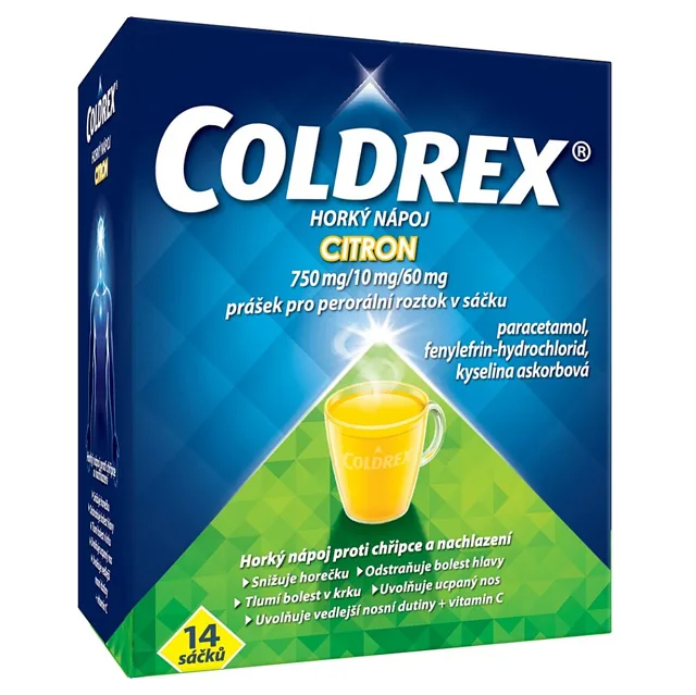 COLDREX Horký nápoj citron med prášek pro perorální roztok 10 sáčků
