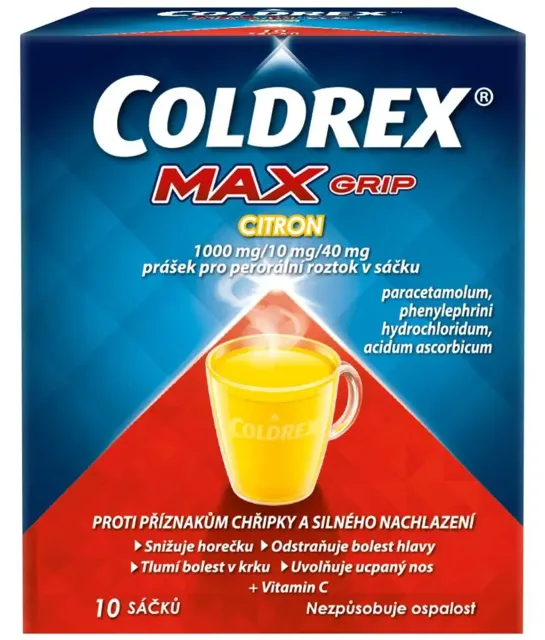Coldrex MAXGrip Citron 1000mg/10mg/40mg scc.10 II