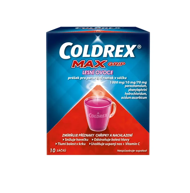 Coldrex MAXGrip Lesní ovoce por.plv.sol. 10