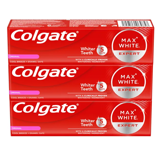 Colgate Bělicí zubní pasta Max White Expert Original 3 x 75 ml