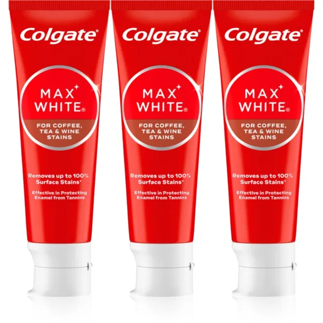 Colgate Max White One Coffee, Tea & Wine bělicí zubní pasta 3x75 ml