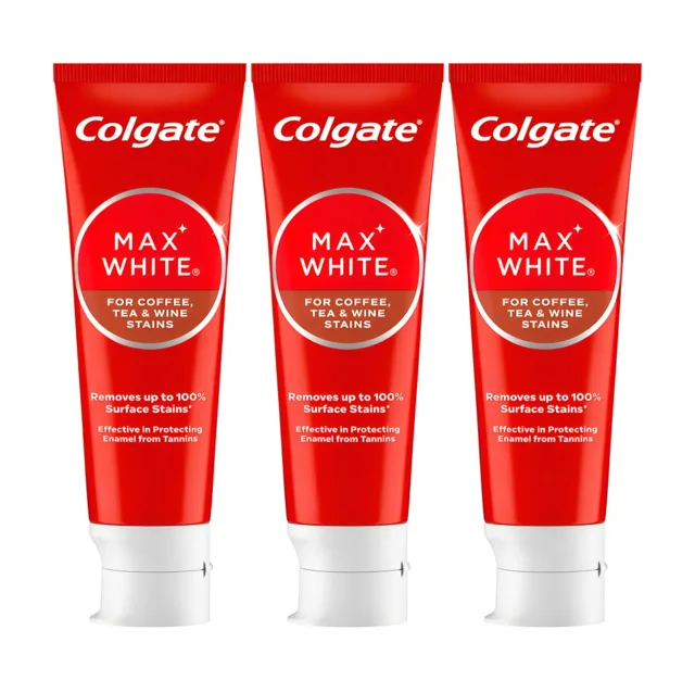 Colgate Pasta na zuby Max White Coffee, Tea, Wine 3 x 75 ml