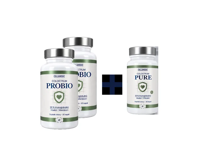COLLAMEDIC Colostrum Probio kapsle – 2 x 90 ks + 30 ks Pure colostra ZDARMA