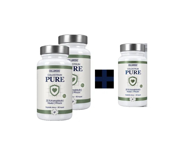 COLLAMEDIC Colostrum Pure kapsle – 2 x 90 ks + 30 ks Pure colostra ZDARMA