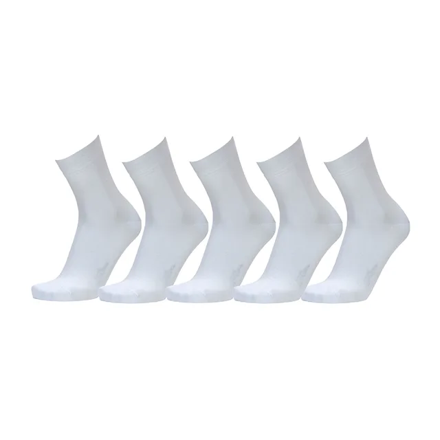 COLLM Ponožky s neškrtícím lemem bio cotton bílé 5 párů, Velikost: 37-39