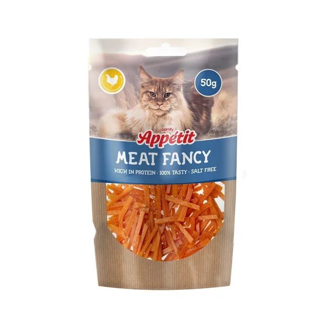 COMFY Appetit Maet Fancy Strips Chicken 50 g vysokoproteinový pamlsek pro kočky