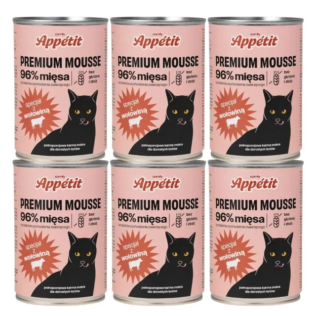 COMFY APPETIT PREMIUM Mousse hovězí  6x400 g