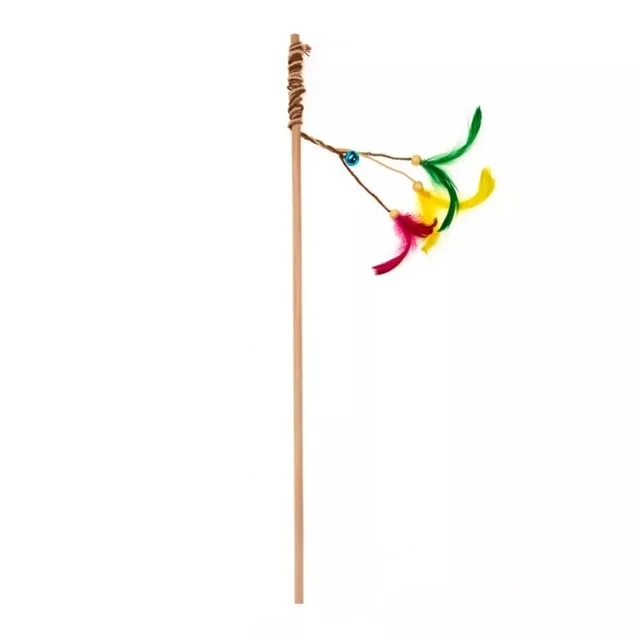 COMFY Hračka pro kočky Rybářský prut s peřím 50 cm
