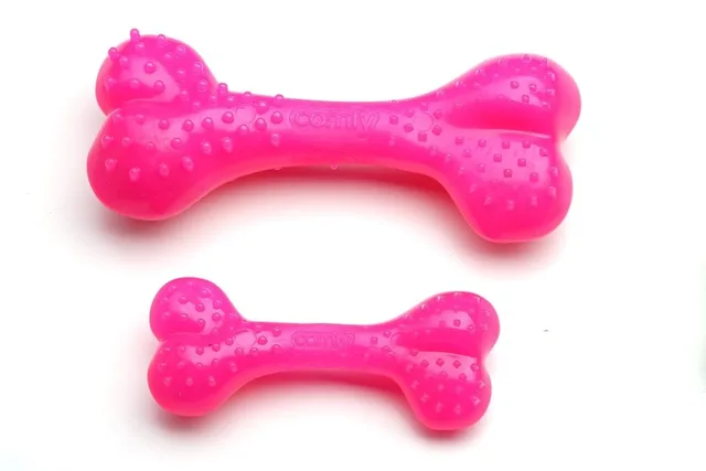 COMFY Zábavná hračka  Mint Dental Bone růžová 8,5cm