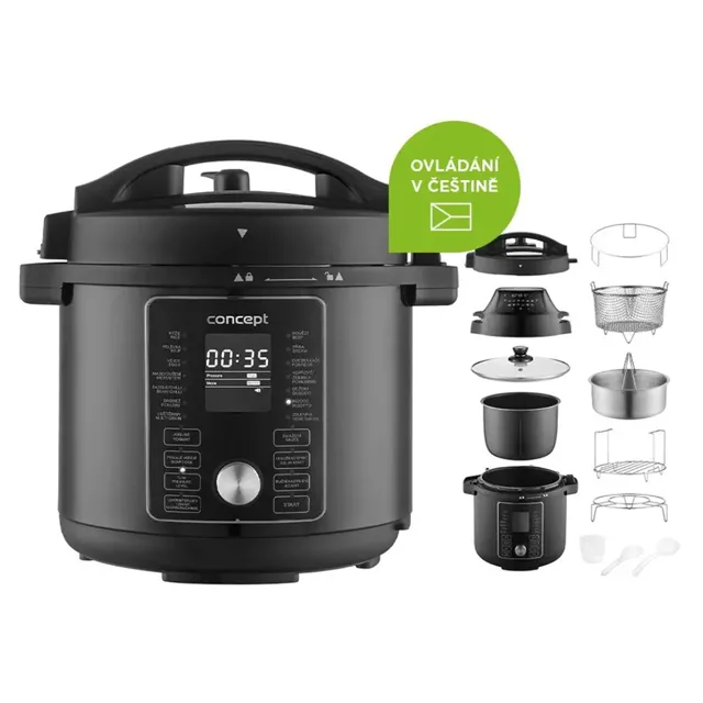 CONCEPT CK8000 Cookery multifunkční tlakový hrnec s air fry poklicí