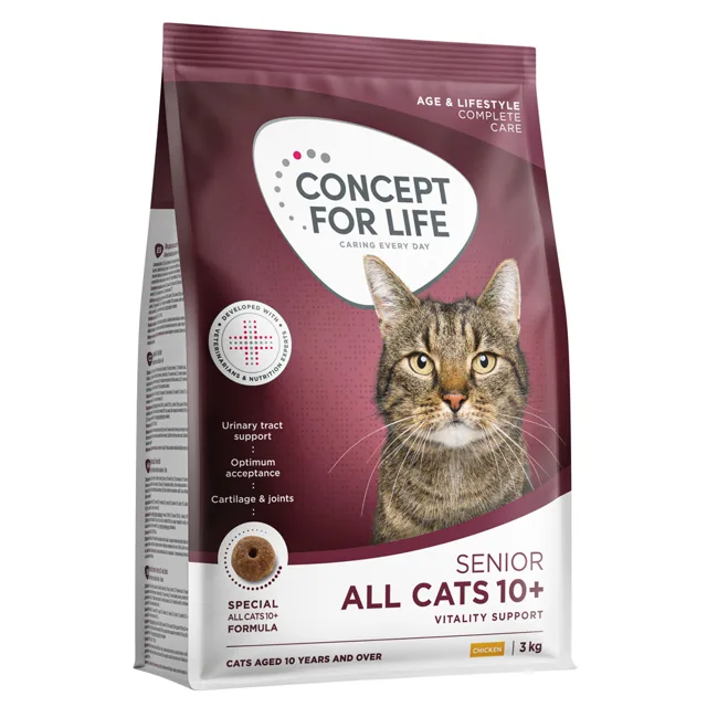 Concept for Life All Cats 10+ – vylepšená receptura! - novinka: 3 kg