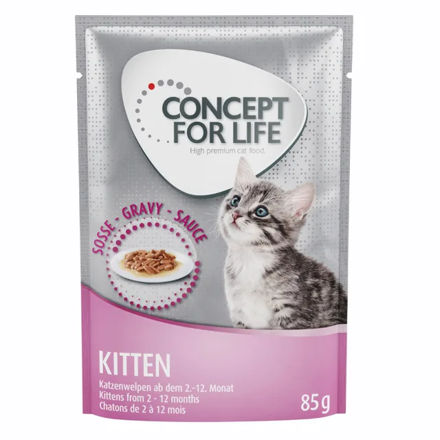 Concept for Life Maine Coon pro koťata – vylepšená receptura! - Nový doplněk: 12 x 85 g Concept for Life Kitten v omáčce