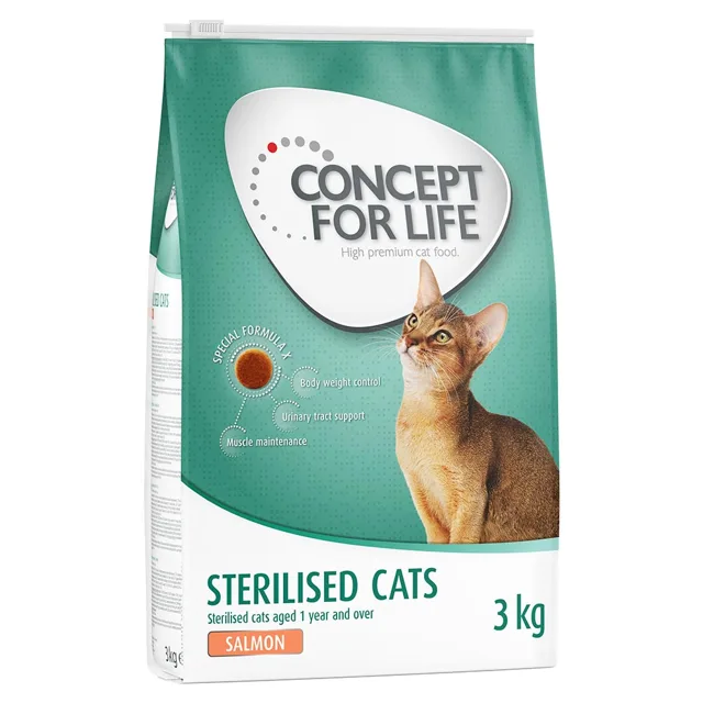 Concept for Life Sterilised Cats losos - 2 x 3 kg