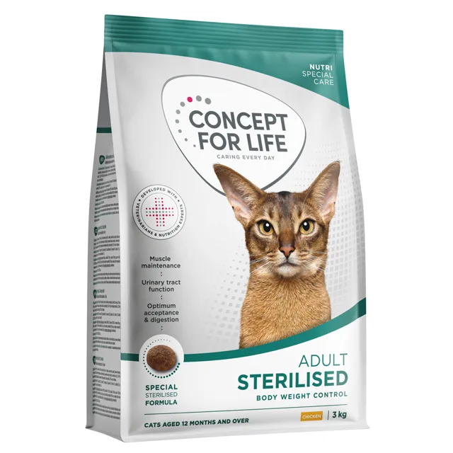 Concept for Life Sterilised Cats s kuřecím - NOVINKA: 3 kg