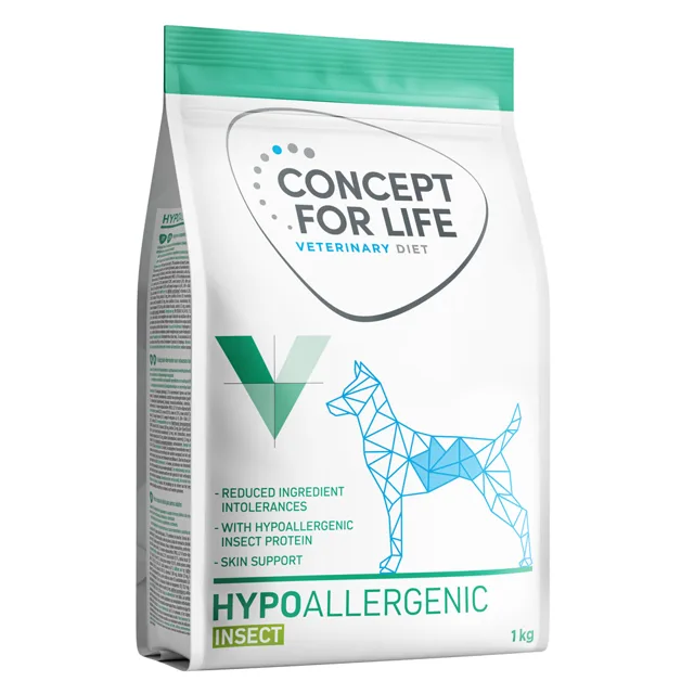 Concept for Life Veterinary Diet Hypoallergenic Insect krmivo pro psy - novinka: 1 kg