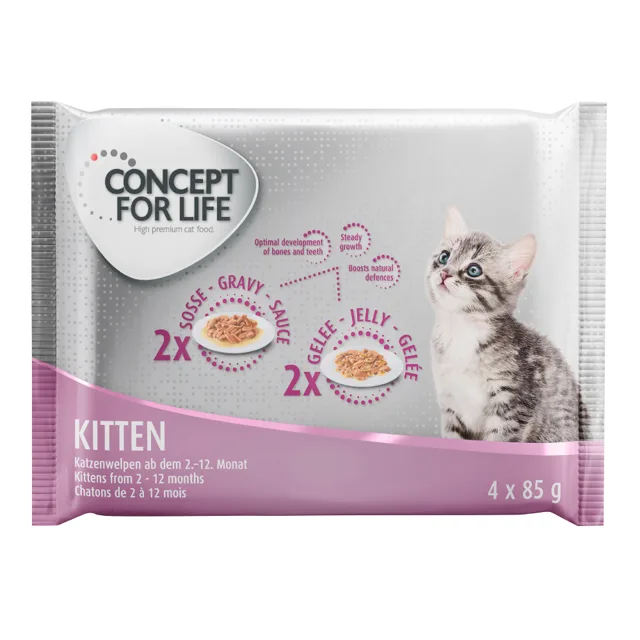 Concept for Life zkušební balení - 4 x 85 g  - Kitten