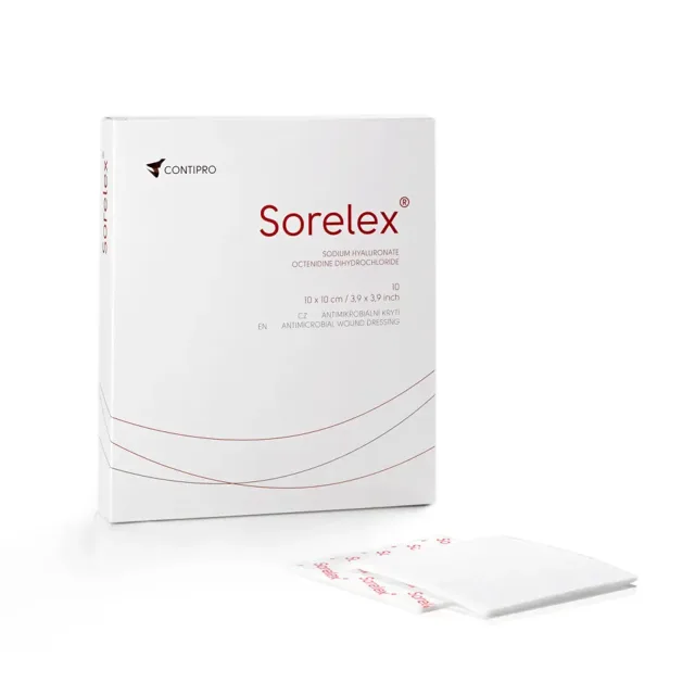 Contipro Sorelex antimikrobiální krytí 10 x 10 cm 10 ks