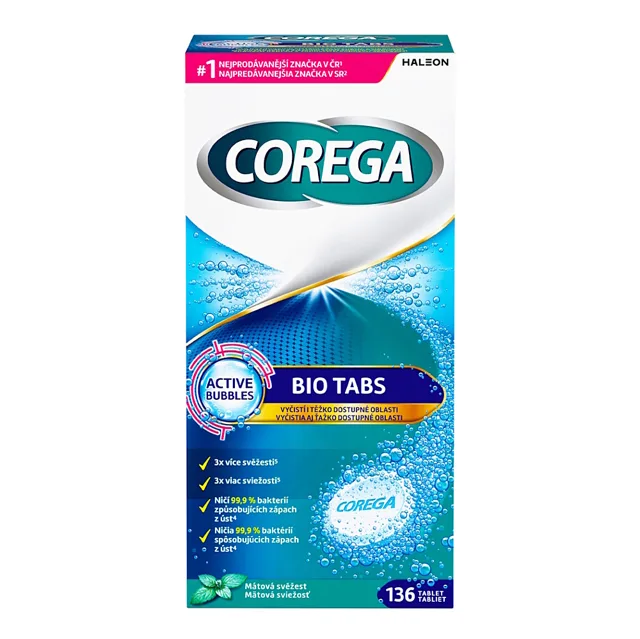 COREGA BIO Tabs Čistící tablety 120 ks