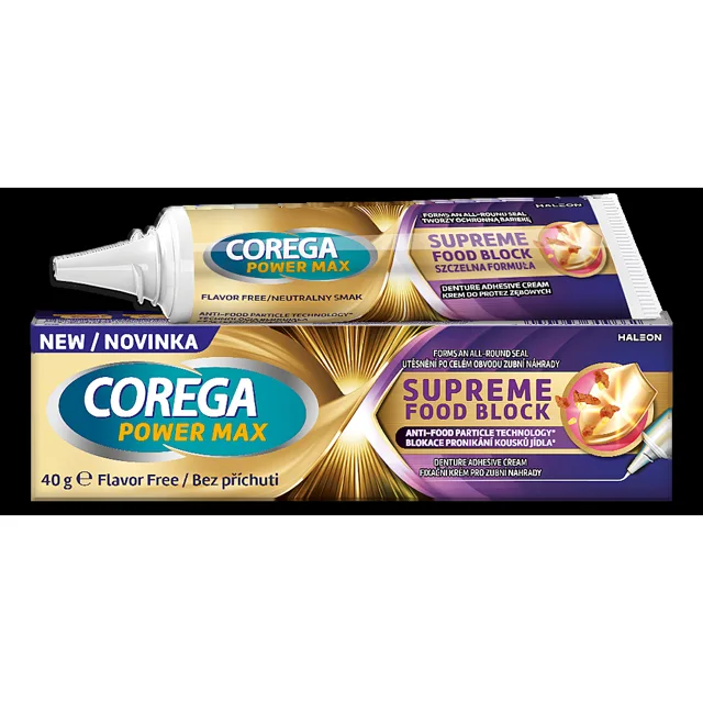 COREGA Max supreme food block fixační krém 40 g