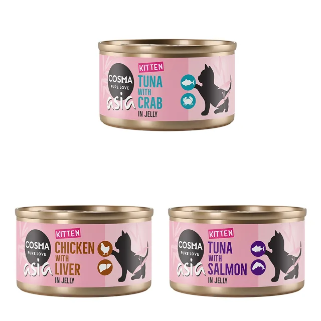 Cosma Asia Kitten in Jelly 6 x 85 g - míchané balení