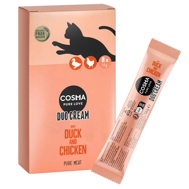 Cosma DUO Cream 8 ks (8 x 14 g) - kachna a kuřecí