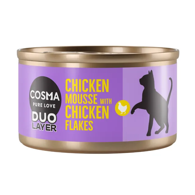 Cosma DUO Layer 24 x 70 g - kuřecí pěna s kousky kuřete