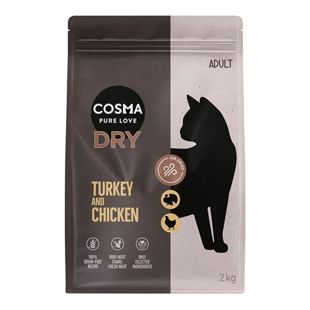 Cosma granule krůtí a kuřecí - Výhodné balení: 2 x 2 kg