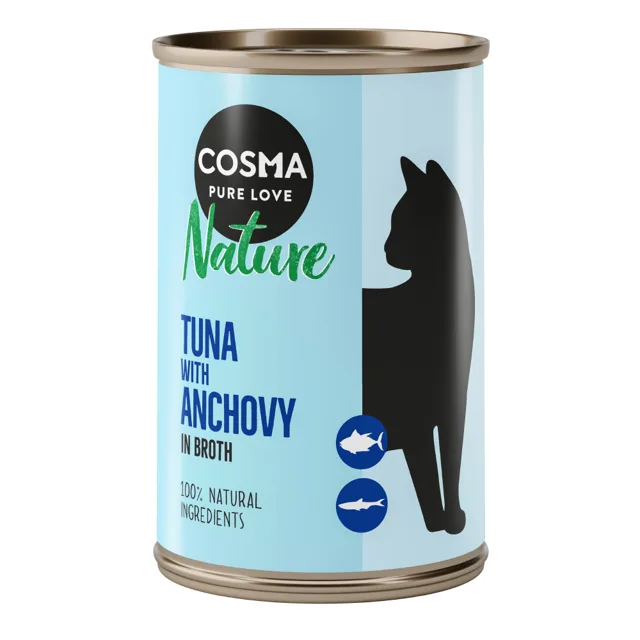 Cosma Nature 6 x 140 g - Tuňák s celými ančovičkami