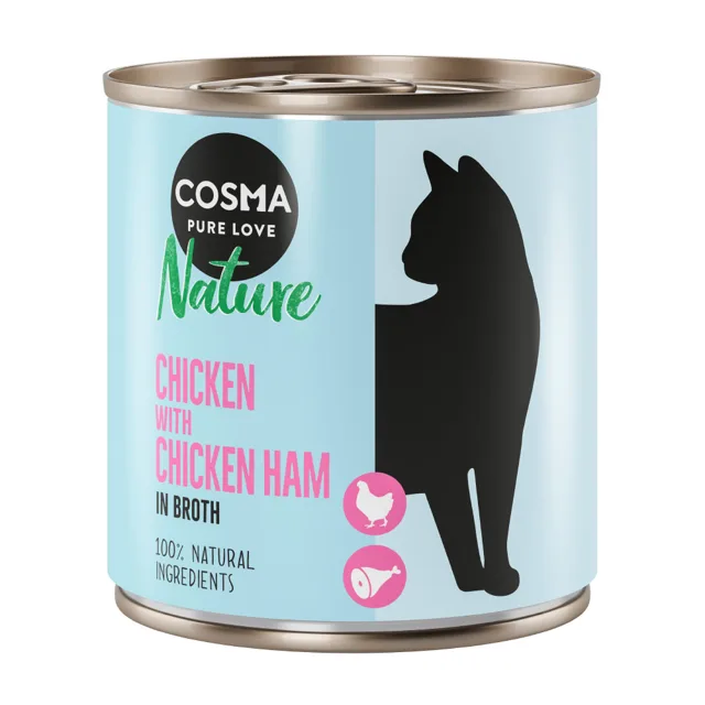 Cosma Nature 6 x 280 g - Kuře & kuřecí šunka