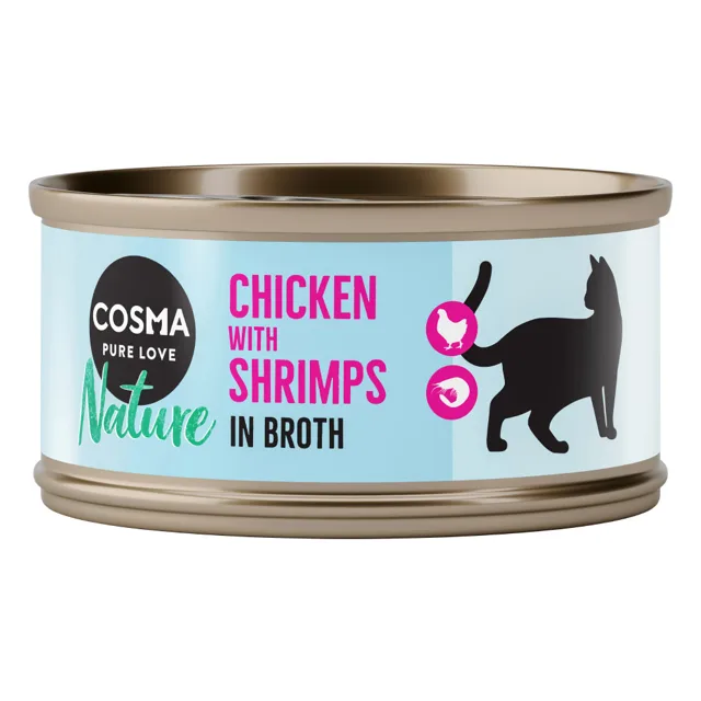 Cosma Nature 6 x 70 g - Kuřecí prsa & krevety
