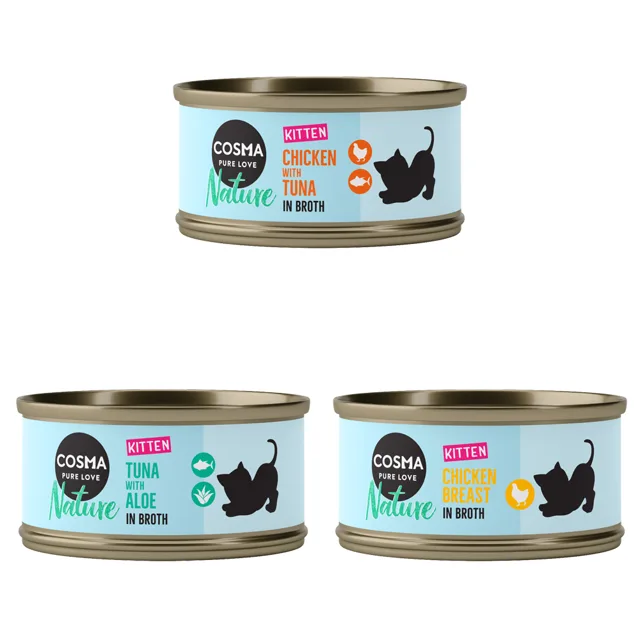 Cosma Nature Kitten  - 6 x 70 g (3 druhy)