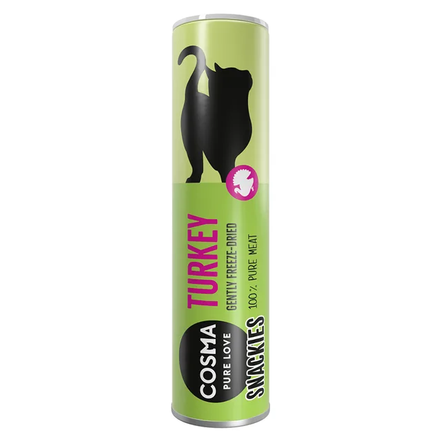 Cosma Snackies mrazem sušené pamlsky - výhodné balení - 5 x krůtí (120 g)