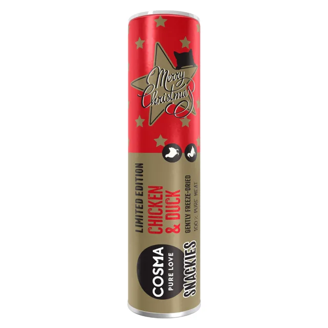 Cosma snackies vánoční edice - Výhodné balení 5 x Kuřecí  a kachní (125 g)