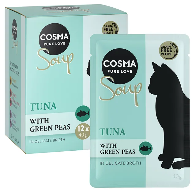Cosma Soup 12 x 40 g  - Tuňák se zeleným hráškem