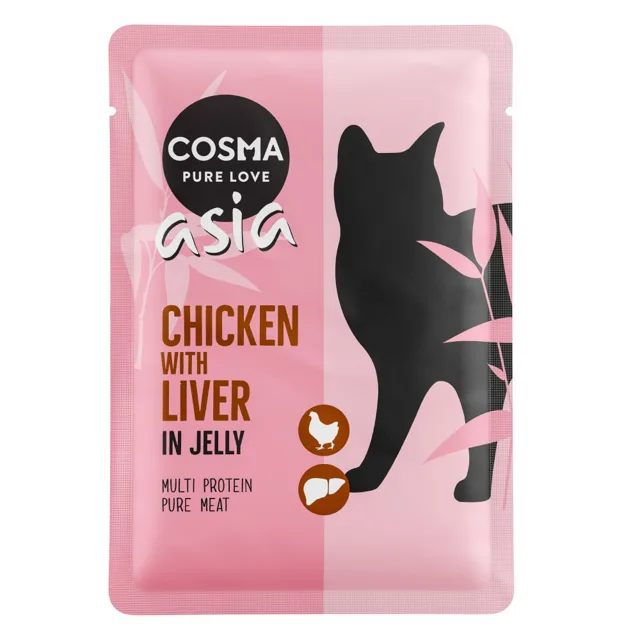 Cosma Thai/Asia kapsičky 24 x 100 g - kuře & krevety v želé