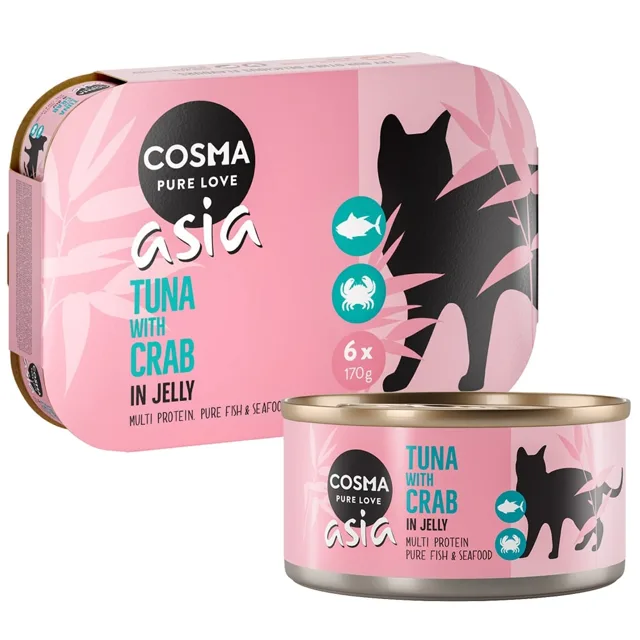Cosma Thai/Asia v želé 6 x 170 g - Tuňák s krabím masem v želé
