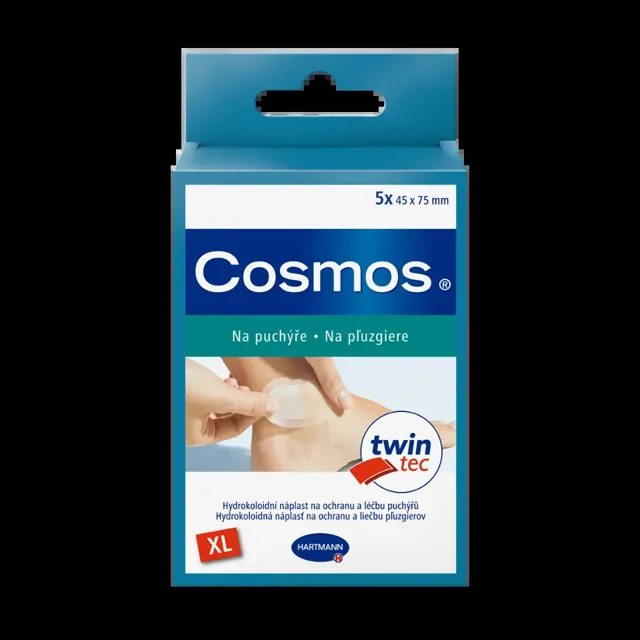 Cosmos Hydrokoloidní náplasti na puchýře XL 45 x 75 mm 5 ks