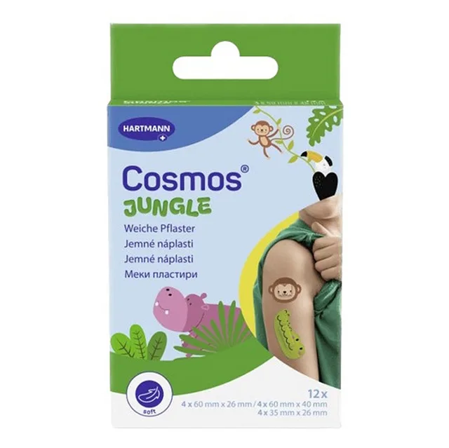COSMOS Jungle náplast tvar zvířátek 12 kusů