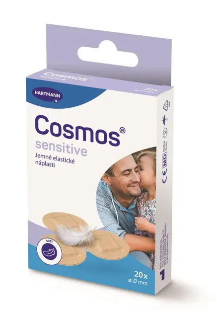 Cosmos sensitive jemná kulatá náplast 22 mm 20 ks