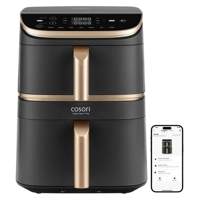 COSORI Turbo Tower Pro chytrá horkovzdušná fritéza černá 10,8 l