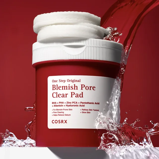 Cosrx - One Step Original Blemish Pore Clear Pad - Čisticí tampónky proti nedokonalostem a na stažení pórů - 100 ks
