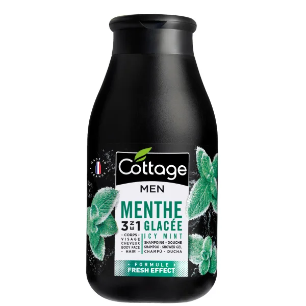 Cottage Shampoo-Shower Gel Men Icy Mint Fresh Effect šampon a sprchový gel pro muže 3v1 ledová máta 250 ml