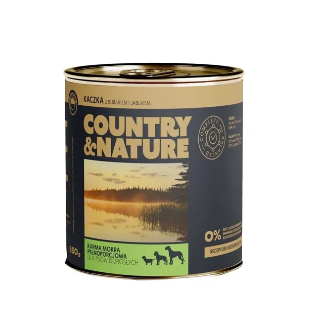 COUNTRY&amp;NATURE  850 g  Kachna s červenou řepou a jablkem