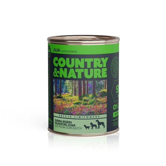 COUNTRY&amp;NATURE Bezobilné krmivo Jelen s kuskusem 800 g